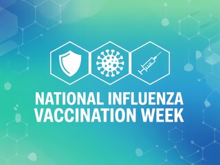 Promoting health and safety during national influenza vaccination week with protective icons