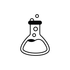 Flask icon vector stock with white background