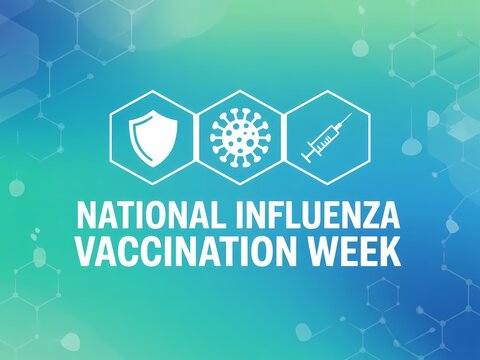 Promoting health and safety during national influenza vaccination week with protective icons