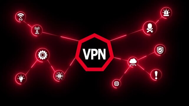VPN network security and internet privacy encryption concept showing digital protection, data safety, and secure business communication technology background