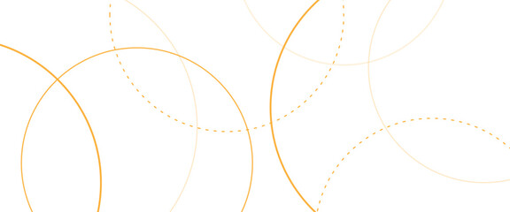 Vector new concept graphic design element with with overlapping circles, dots and dashed circles science and connection design