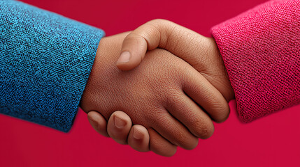Corporate handshake between professionals symbolizing business success and partnership