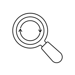 Search icon outline editable stroke line drawing eps