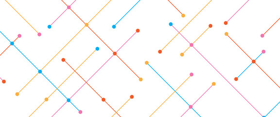 Vector digital minimal futuristic tech lines dot for background	