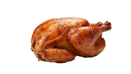 whole roasted chicken, png, isolated on transparent background, perfect for food marketing and advertising