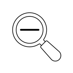 Zoom Out icon outline editable stroke line drawing eps