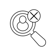 Missing icon outline editable stroke line drawing eps