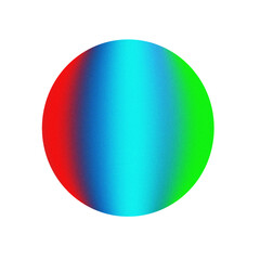 Colorful glossy 3D sphere orb on white background