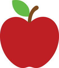 red apple vector illustration