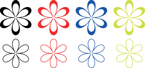 Vibrant Cherry Blossom Vector Collection: A Colorful and Artistic Floral Design Set for Creative Projects