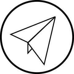 送信・メッセージ・通信をイメージしたシンプルな紙飛行機のベクターアイコン｜メールやアプリUI、ビジネス資料に使いやすいアイコン