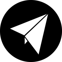 送信・メッセージ・通信をイメージしたシンプルな紙飛行機のベクターアイコン｜メールやアプリUI、ビジネス資料に使いやすいマーク