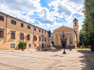Fototapeta premium Piazza Sant’Agostino in Bagnoregio, Lazio, Italy