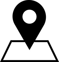 位置情報や目的地をわかりやすく示す、地図とポインターのベクターイラスト｜ナビゲーションや観光案内、プレゼン資料に使えるシンプルデザイン