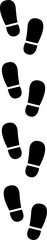 靴底の跡をイメージした、シルエット風の足跡アイコン素材｜ハイキングや地図にも使えるベクターイラスト