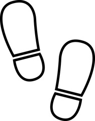 靴底の跡をイメージした、シルエット風の足跡アイコン素材｜ハイキングや地図にも使えるベクターイラスト