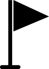 地図や案内表示に使えるシンプルでかわいい黒いフラッグのベクターイラスト