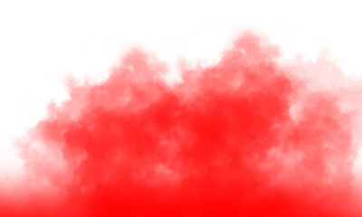 Naklejka premium A vibrant cloud of red powder explodes against an isolated on transparent background, creating a dynamic and eyecatching visual effect with its intense color and swirling motion