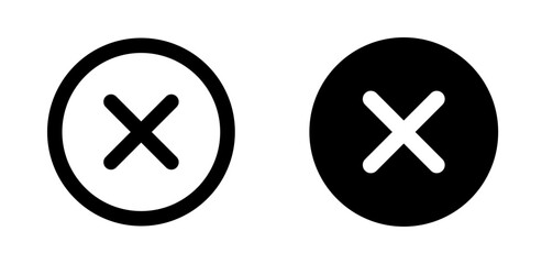 Cross icon in a Circle