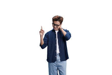 Innovative Insight: A smartly dressed individual, engrossed in a moment of contemplation, gestures...