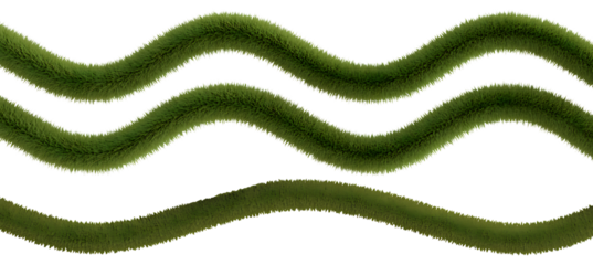 Grass garland on transparent background