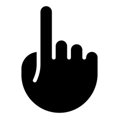 Pointing Up Icon with Solid Style