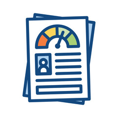 Credit Rating or Score Icon with Credit Card Check - Good or Bad Credit Idea