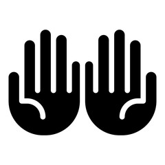 Praying Hands Icon with Solid Style