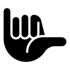 Shaka Sign Icon with Solid Style