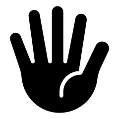 Stop Sign Icon with Solid Style