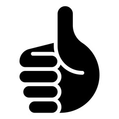 Thumbs Up Icon with Solid Style