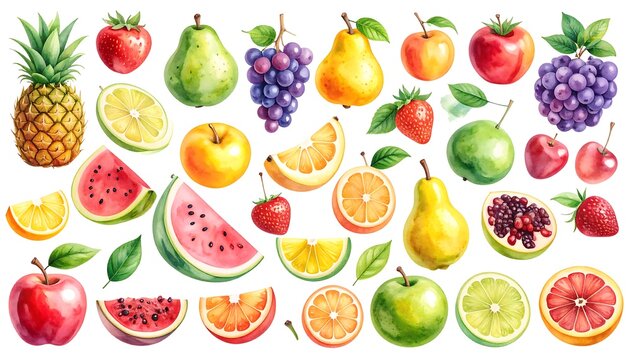 Colorful Fresh Fruits Collection. - Powered by Adobe
