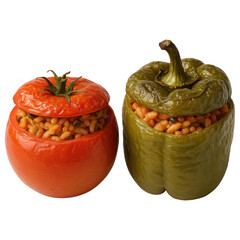Stuffed Tomatoes and Peppers Rice Filling Gemista Recipe