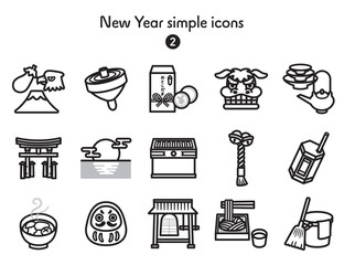 シンプルアイコン集 正月