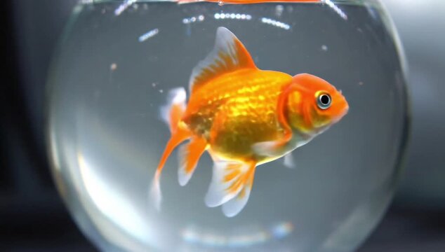 Poissons Aquarium Verre Rond Clair