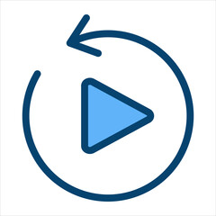 Repeat Single Icon Vector Collection 