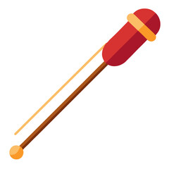 Stylized illustration of a catapult toy