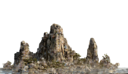 Exploring serene mountain peaks nature landscape tranquil environment isolated on transparent background