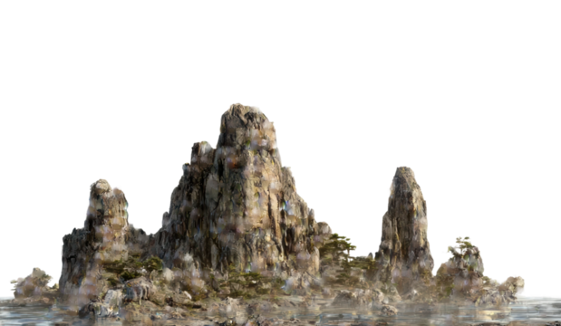 Exploring serene mountain peaks nature landscape tranquil environment isolated on transparent background