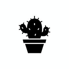cactus in pot vector