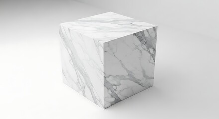 Oversized Sharp Marble Stone Block Isolated 3D Render
