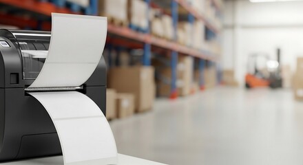 Streamline your workflow with a label printer in a modern warehouse, ensuring efficient inventory and shipping solutions for your growing business