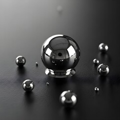 Liquid Metal Droplet Macro Surface