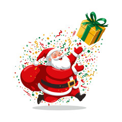 Modern Santa Claus Icon, Luxury Holiday Vector Illustration, for High-End Seasonal Branding and Retail Campaigns