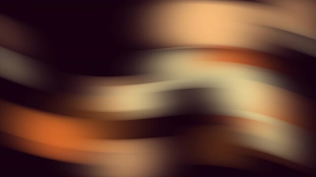 Seamless Loop Blurred brown orange beige wavy patterns in darkness suitable for abstract backgrounds or digital designs. Versatile for multiple projects.