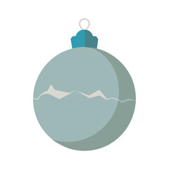 Obraz premium vector illustration of a solitary vintage glass christmas bauble