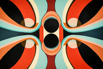 Abstract geometric pattern vibrant and dynamic geometric shapes in a kaleidoscope of colors generative ai