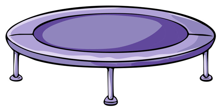 Purple rebounder mini trampoline illustration for fun and fitness