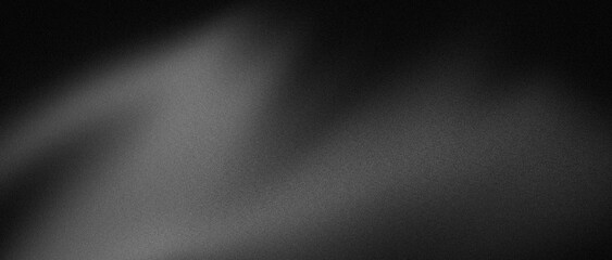 Abstract monochrome black and white liquid flow gradient background with grainy noise texture, backdrop wide banner website headers and poster cover design