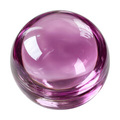 Obraz premium Captivating purple glass sphere still life minimalist isolated on transparent background